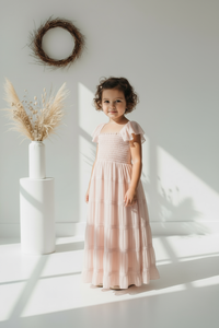 INDIE BLUE Dresses Marabella Dress (soft pink chiffon)