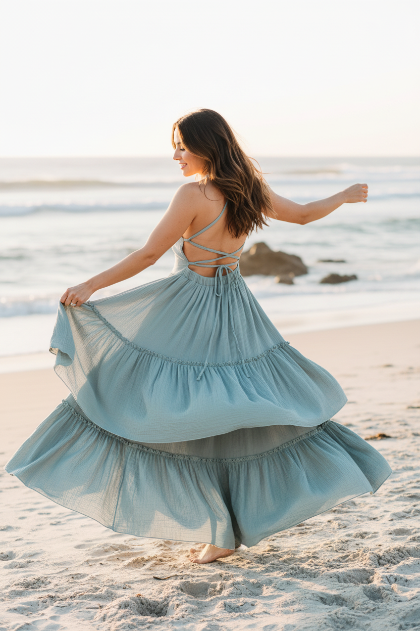Dancing on beach