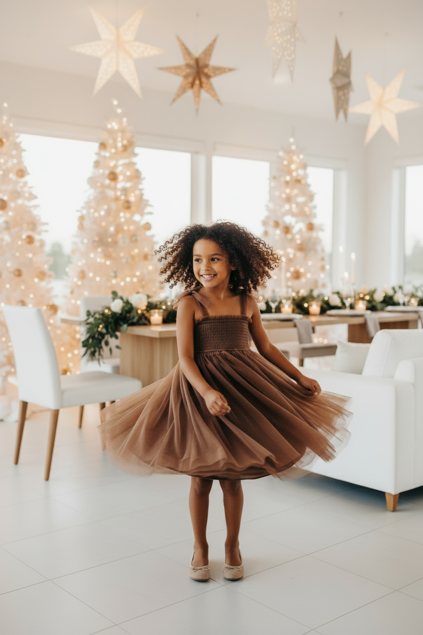 INDIE BLUE Dresses Isa Dress (cedar tulle)