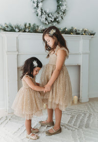 Juliet Dress (sequin gold tulle)