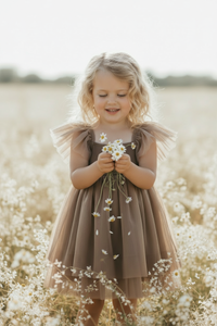 INDIE BLUE Dresses Fawn Dress (mocha tulle)