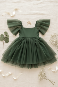 INDIE BLUE Dresses Fawn Dress (forest tulle)