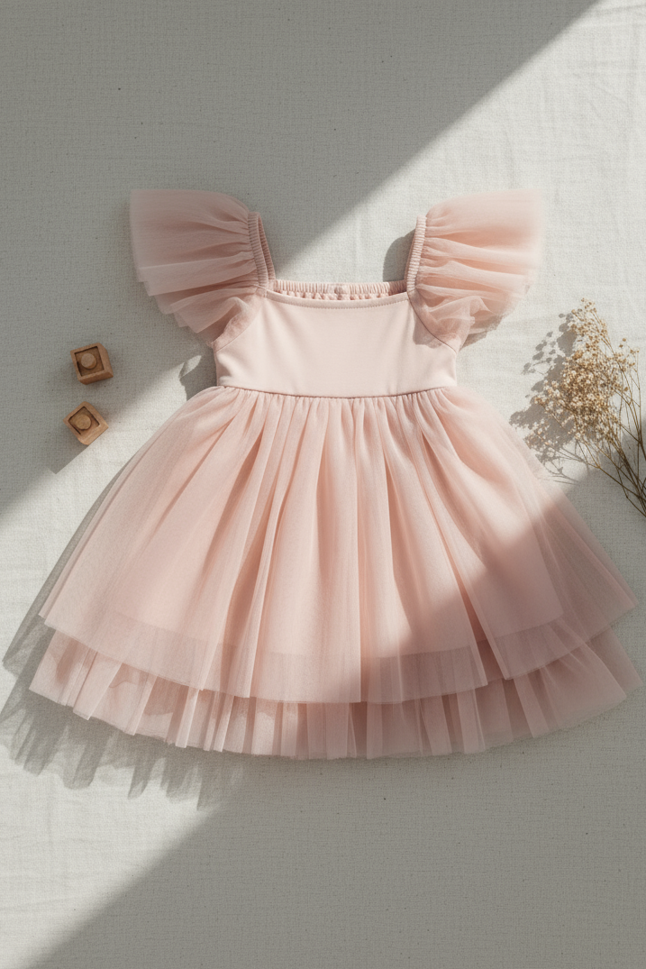 INDIE BLUE Dresses Fawn Dress (soft pink tulle)