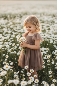 INDIE BLUE Dresses Fawn Dress (mocha tulle)