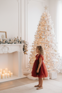 INDIE BLUE Dresses Fawn Dress (venetian red tulle)