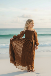 INDIE BLUE Dresses Pippa Maxi (mocha chiffon)