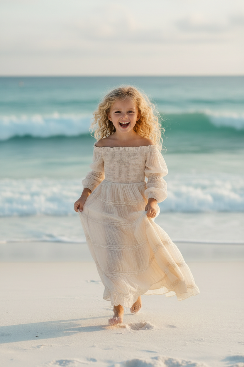 INDIE BLUE Dresses Pippa Maxi (natural chiffon)