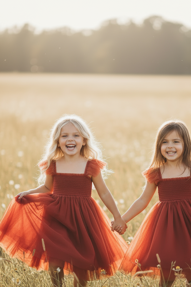 INDIE BLUE Dresses Juliet Dress (venetian red tulle)