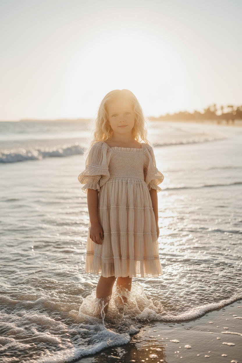 INDIE BLUE Dresses Karina Dress (natural chiffon)