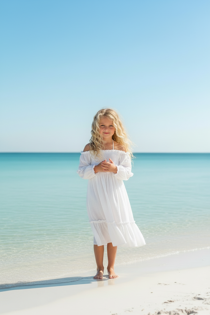 INDIE BLUE Dresses Pippa Dress (white muslin)