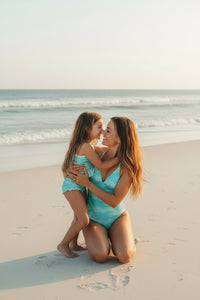 LB Women's Swim Women’s Halter One Piece (aqua waves)