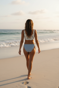 LB Women's Swim Women’s Tie Front Set (bluebell)