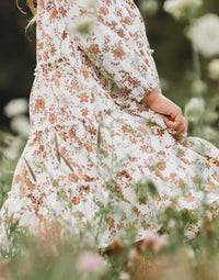 Nora Dress (mocha floral)