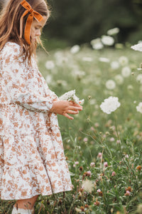 Nora Dress (mocha floral)