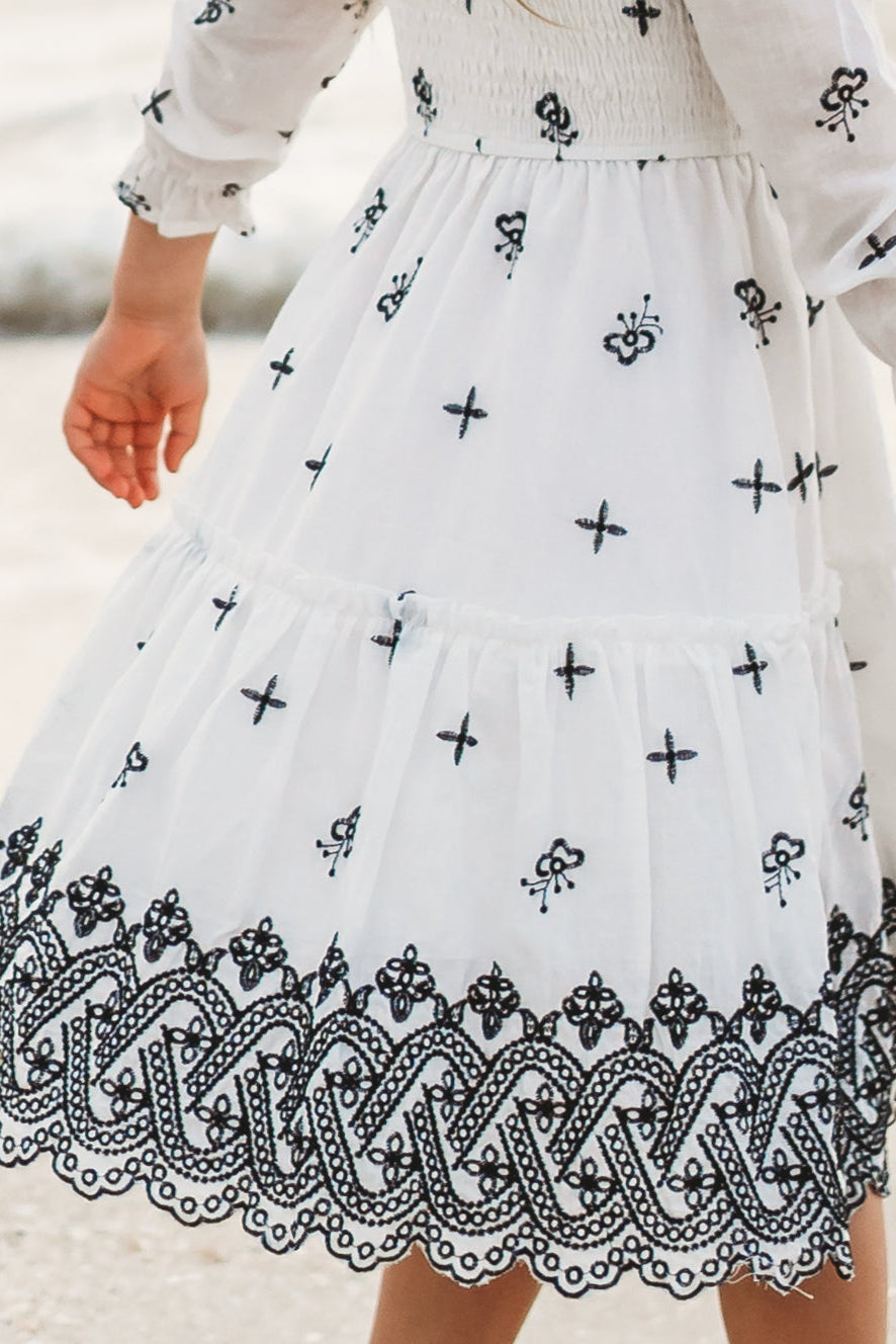 Mira Dress (embroidered diamond)