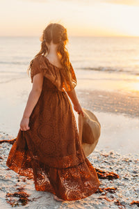 Leah Lace Dress (mocha) FINAL SALE