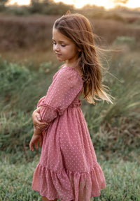 Jossalyn Dress (rose swiss dot)