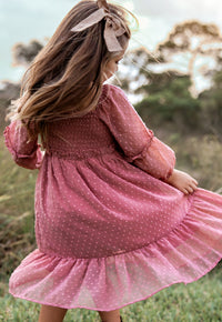 Jossalyn Dress (rose swiss dot)