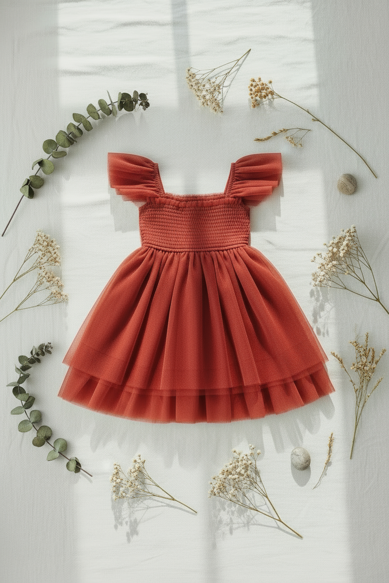 Juliet Dress (venetian red tulle) 6Y Juliet Dress (venetian red tulle) 6Y