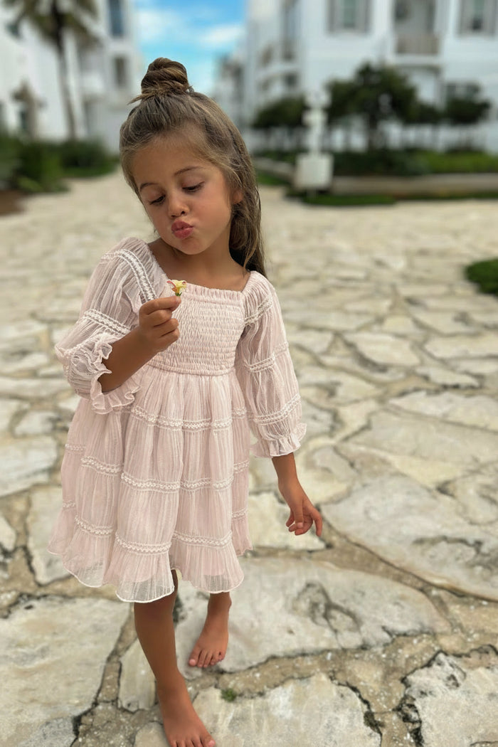 SS Girl's Dress Karina Dress (soft pink chiffon)