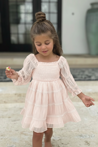 SS Girl's Dress Karina Dress (soft pink chiffon)