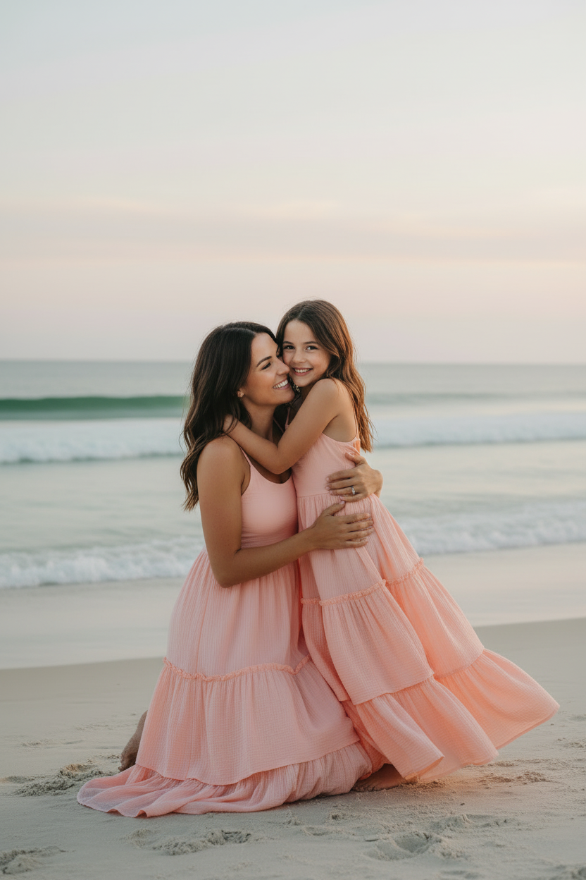 SS Girl's Dress Wendy Dress (vibrant coral muslin)