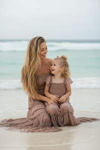 Women's Marabella Dress (mocha swiss dot)