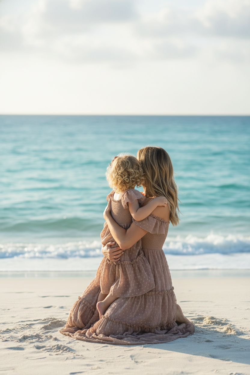 Women's Marabella Dress (mocha swiss dot)