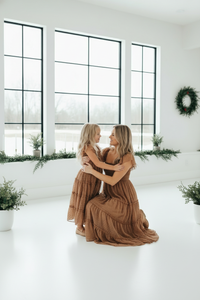 INDIE BLUE Women Women's Marabella Dress (mocha swiss dot)