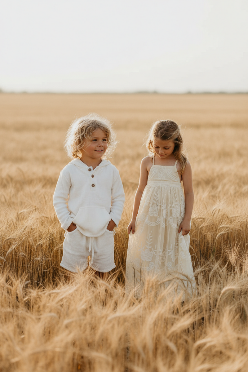 INDIE BLUE Dresses Madeline Lace Dress (ivory)