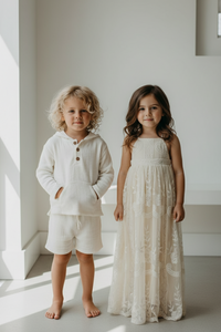 INDIE BLUE Dresses Madeline Lace Dress (ivory)
