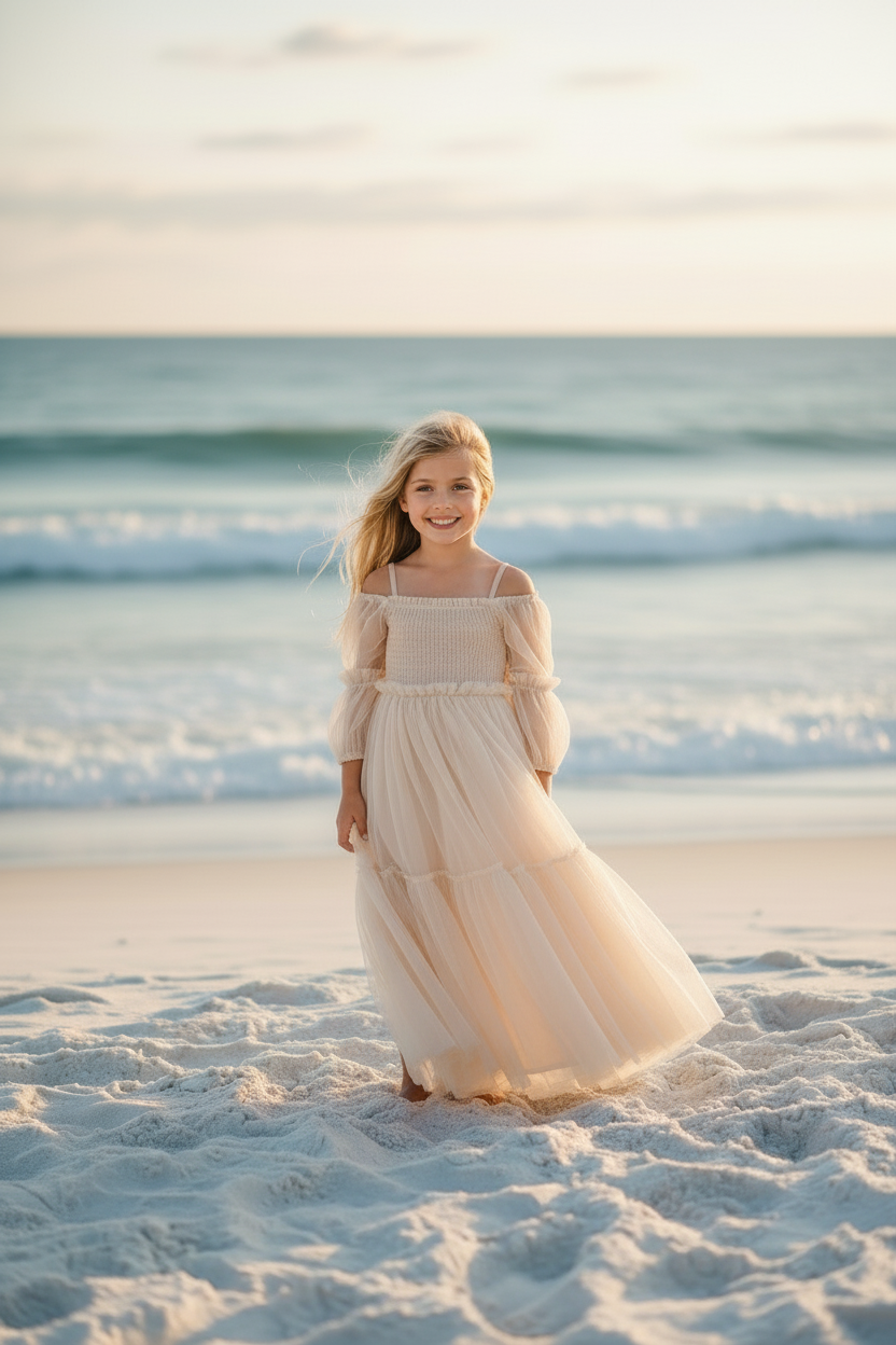 INDIE BLUE Dresses Pippa Maxi (natural tulle)