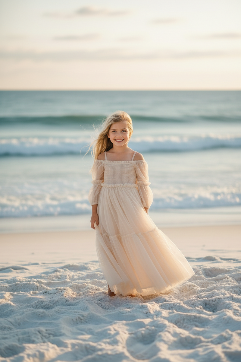 INDIE BLUE Dresses Pippa Maxi (natural tulle)