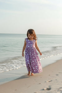 LB Girl's Dress Liza Maxi (lilac blooms)