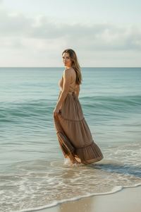 INDIE BLUE Women Women's Wendy Dress (mocha muslin)