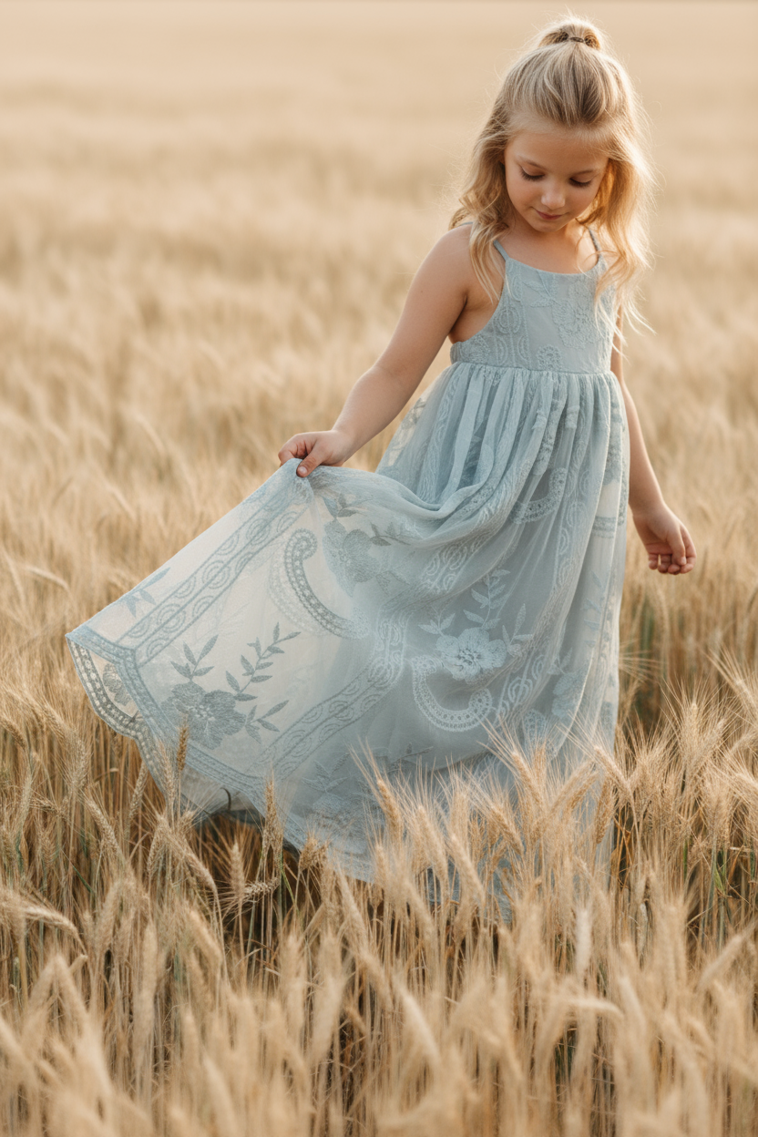 INDIE BLUE Dresses Madeline Lace Dress (airy blue)