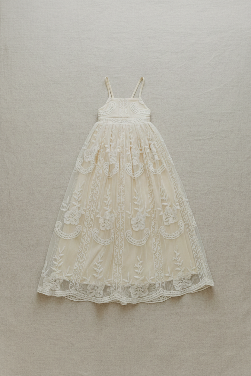 INDIE BLUE Dresses Madeline Lace Dress (ivory)