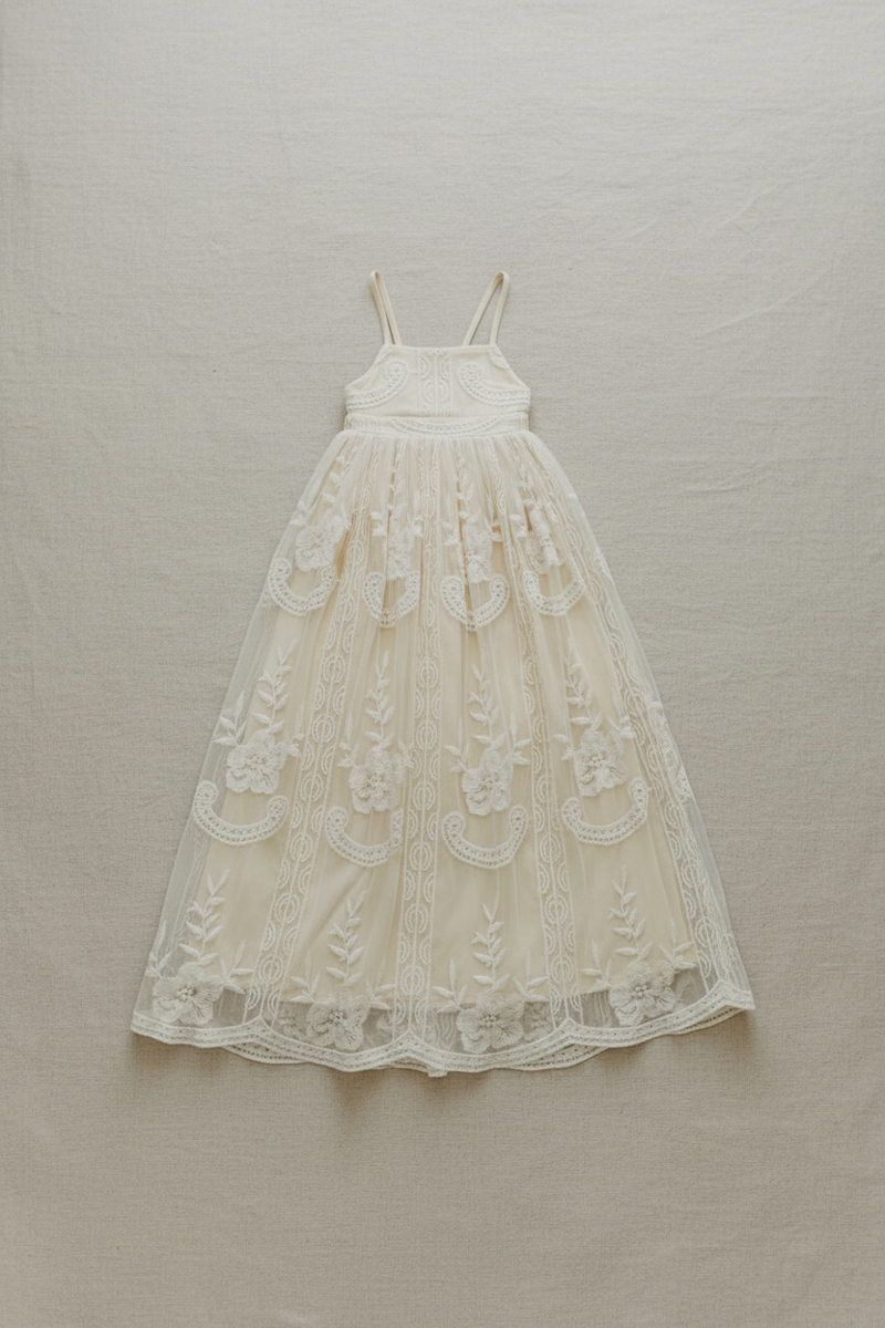 INDIE BLUE Dresses Madeline Lace Dress (ivory)