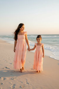 SS Girl's Dress Marabella Dress (vibrant coral muslin)