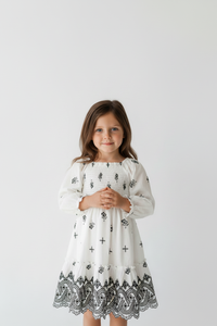 INDIE BLUE Dresses Mira Dress (embroidered diamond)