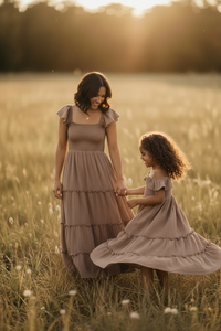 INDIE BLUE Dresses Marabella Dress (mocha muslin)