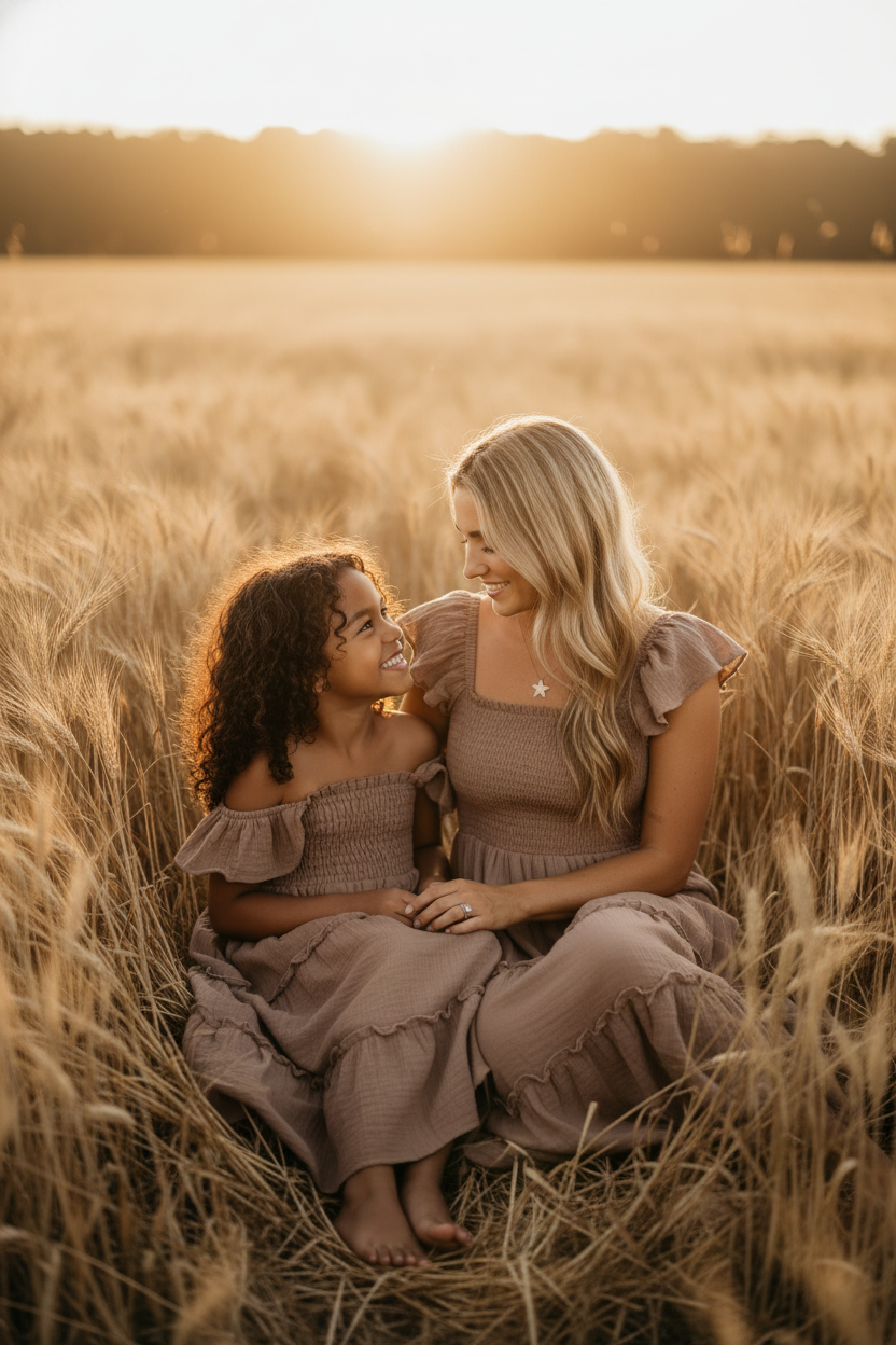 INDIE BLUE Dresses Marabella Dress (mocha muslin)