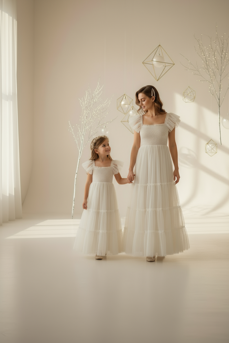 Marabella Dress (antique ivory tulle)