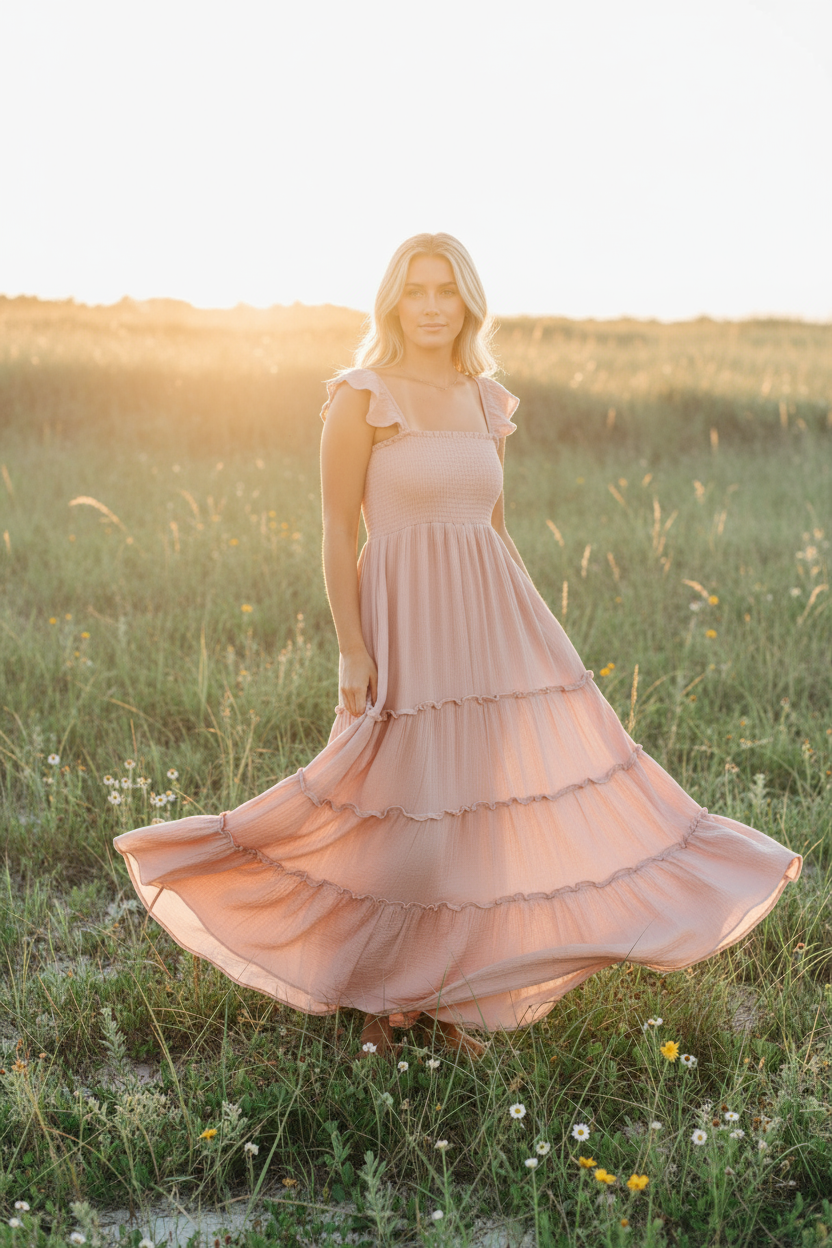 INDIE BLUE Women Women's Marabella Dress (peony muslin)