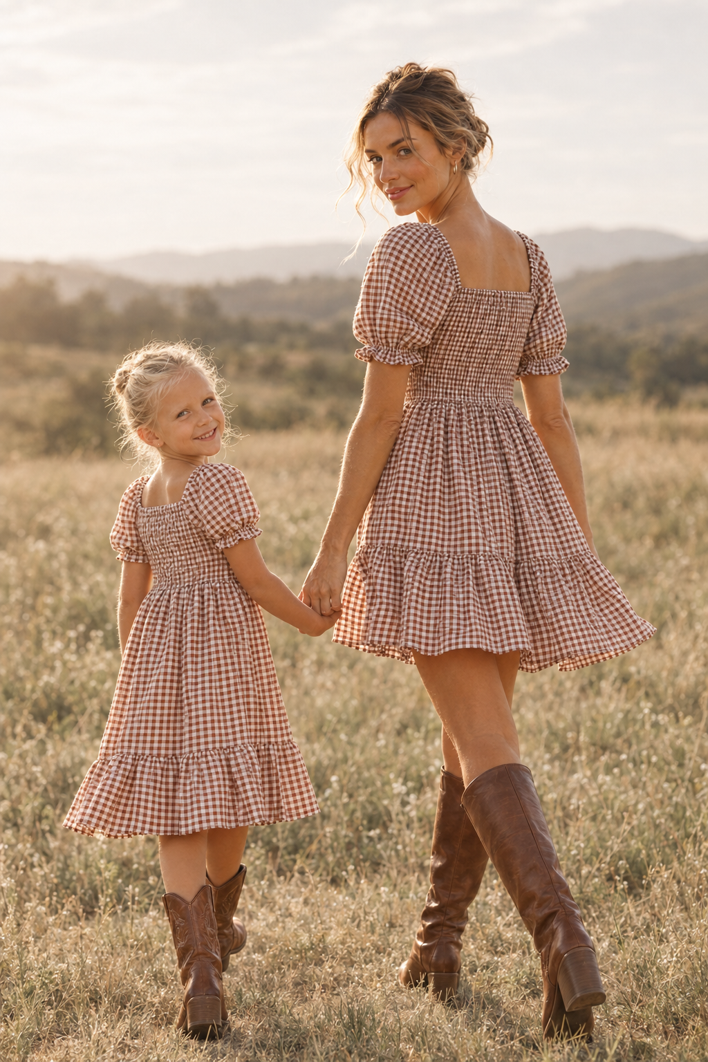 SS Women's Dress Women's Karina Mini (brown gingham)