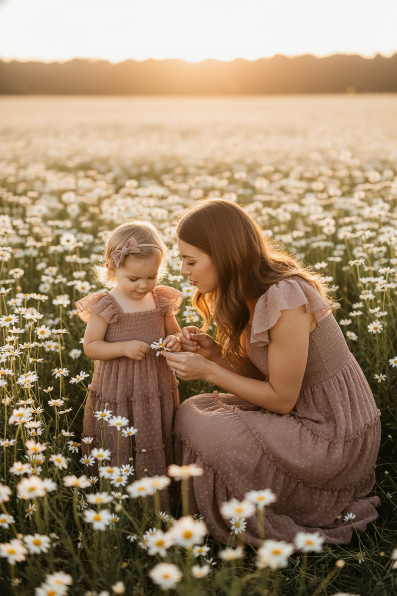 INDIE BLUE Women Women's Marabella Dress (mocha swiss dot)