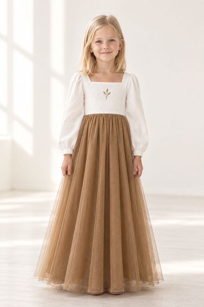 New blonde model in the Fable Dress