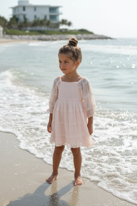 SS Girl's Dress Karina Dress (soft pink chiffon)