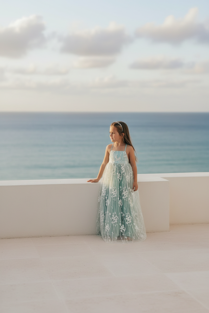 INDIE BLUE Dresses Fiona Lace Dress (coastal blue)