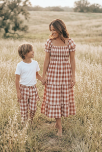 SS Women's Dress Women's Elle Dress (spice checkered)